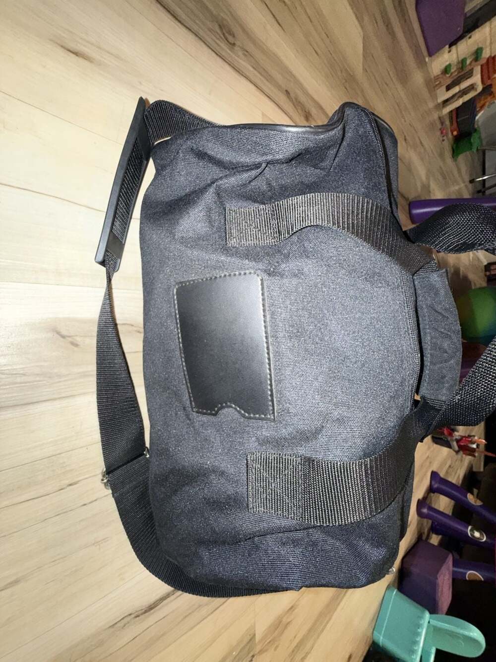 Pierre Cardin Herringbone and Canvas Small Travel Duffel Bag